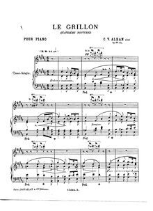Partition complète, Le grillon, quatrième nocturne op. 60, Le grillon, quatrième nocturne op. 60