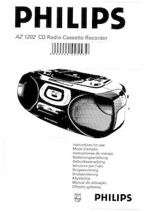 Notice Enregistreur à cassette stéréo Radio Philips  AZ1202/17