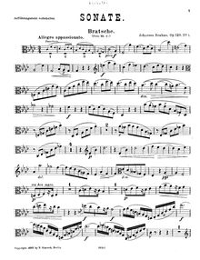 Partition de viole de gambe, clarinette Sonata No.1, Op.120/1