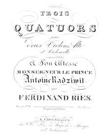 Partition parties complètes, corde quatuor, G major, Ries, Ferdinand par Ferdinand Ries