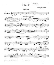 Partition de violon, Piano Trio, Op.140, Meglio, Vincenzo de