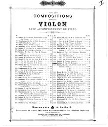 Partition Score et Solo , partie, Romanze, Op.17, Nachéz, Tivadar