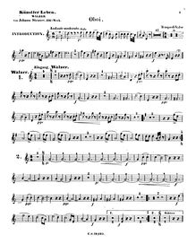Partition hautbois 1/2, Künstlerleben, Op.316, Artist s Life, Strauss Jr., Johann