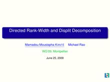 Directed Rank Width and Displit Decomposition