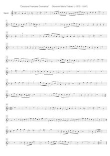 Partition Soprano , partie, Canzona Francesca cromatica, Trabaci, Giovanni Maria