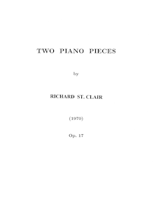 Partition complète, Two Piano pièces, St. Clair, Richard
