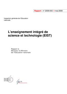 L enseignement intégré de science et technologie (EIST)