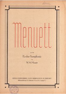 Partition Title Page, Symphony No.39, E♭ major, Mozart, Wolfgang Amadeus
