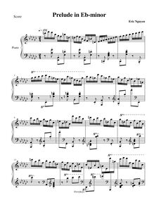 Partition complète, Op.1 No.14, Prelude in E-flat minor, E-flat minor