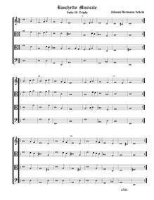 Partition  10, Tripla - partition complète (Tr T T B), Banchetto Musicale