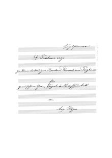 Partition Complete manuscript, Tantum ergo No.1, E♭ major, Högn, August