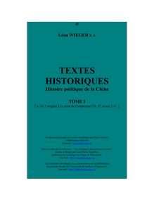 Textes historiques, Histoire politique de la Chiine depuis l ...