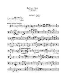 Partition timbales / cymbales (ad lib.), Froissart, Op.19, Elgar, Edward