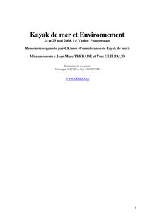 Kayak de mer et environnement