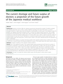 The current shortage and future surplus of doctors: a projection of the future growth of the Japanese medical workforce