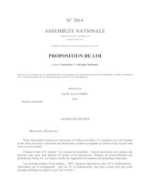 N° 3014 ASSEMBLÉE NATIONALE PROPOSITION DE LOI