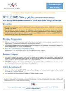 STRUCTUM - Synthèse d avis STRUCTUM - CT10059