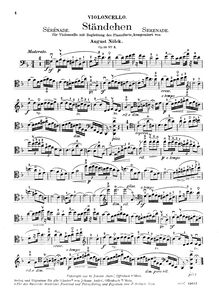 Partition de violoncelle, 5 pièces pour violoncelle et Piano, Op.15 par August Nölck