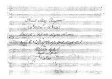 Partition parties complètes (Manuscript), Picciolo Scherzo Campestre a violon e viole de gambe