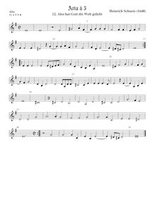 Partition ténor viole de gambe 1, aigu clef, Geistliche Chor-Music, Op.11 par Heinrich Schütz