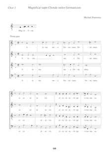 Partition chœur 1, Megalynodia Sionia, Praetorius, Michael