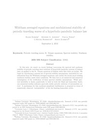 Whitham averaged equations and modulational stability of periodic traveling waves of a hyperbolic parabolic balance law