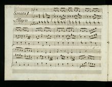 Partition No.1 en F major, 6 clavier Trios, 6 Sonatas, Bach, Johann Christian
