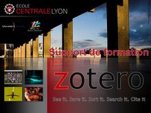 Zotero, logiciel de gestion de références bibliographiques