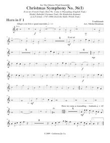 Partition cor 1, Symphony No.36  Christmas Symphony , F major, Rondeau, Michel par Michel Rondeau