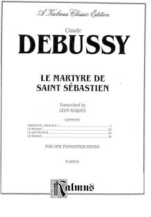 Partition complète, Le martyre de Saint Sébastien, Debussy, Claude
