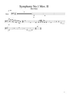 Partition basson Mov. II, Symphony No.1 en E minor, E minor, Chase, Alex