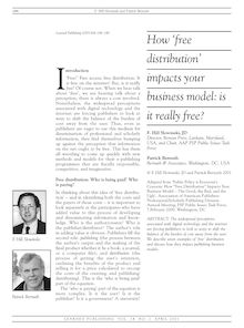 How  free distribution  impacts your business model: is it really ...