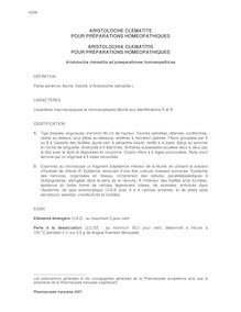 Aristolochia clematitis PPH / Aristoloche clématite PPH