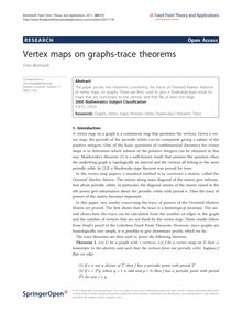 Vertex maps on graphs-trace theorems