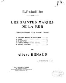 Partition Alleluia, Les saintes Maries de la mer, Légende de Provence en quatre parties