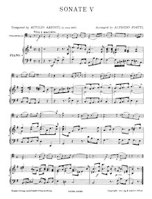 Partition No.5 - violoncelle et partition de piano , partition de viole de gambe, 6 leçons