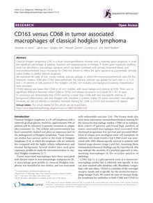 CD163 versus CD68 in tumor associated macrophages of classical hodgkin lymphoma