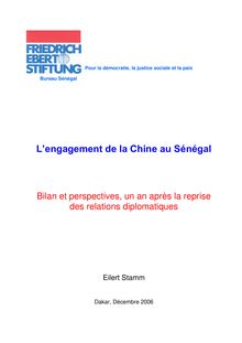 L  engagement de la Chine au Sénégal : bilan et perspectives, un ...