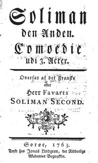 Partition Complete Libretto, Soliman den Anden, Walter, Thomas Christian