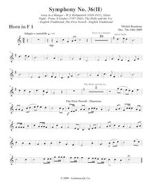 Partition cor 1, Symphony No.36  Christmas Symphony , F major, Rondeau, Michel par Michel Rondeau