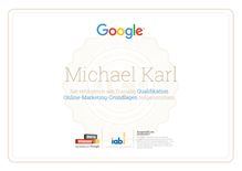 Online Marketing Zertifikat von Google