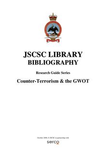 JSCSC Library Reader's Guide: Counter-Terrorism & GWOT