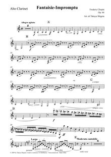 Partition Alto clarinette (E♭), Fantaisie-impromptu, C♯ minor, Chopin, Frédéric