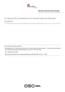 La découverte en Bactriane d un temple présumé d époque kouchane - article ; n°1 ; vol.97, pg 30-33
