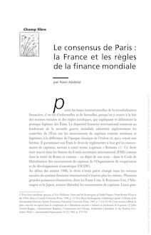 Le Consensus de Paris, par Rawi Abdelal