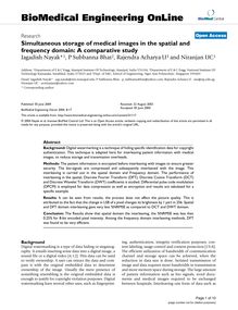 Simultaneous storage of medical images in the spatial and frequency domain: A comparative study