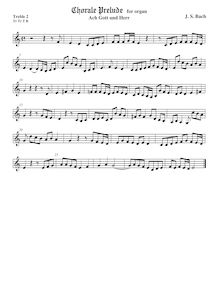 Partition viole de gambe aigue 2, aigu clef, Ach Gott und Herr, C major