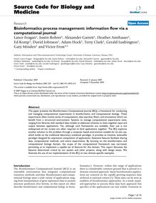 Bioinformatics process management: information flow via a computational journal