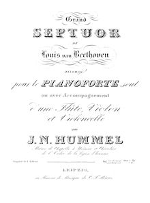 Partition complète et parties, Septet, Beethoven, Ludwig van