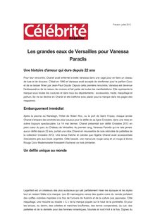 Les grandes eaux de Versailles pour Vanessa Paradis